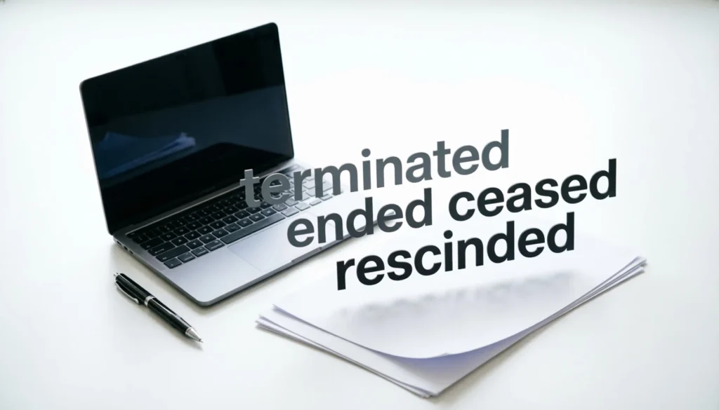 Synonyms for Terminated