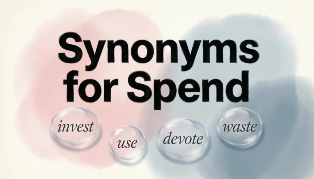 Synonyms for Spend