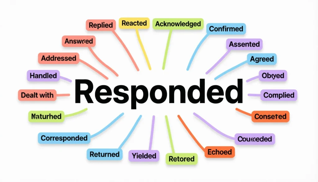 Synonyms for Responded