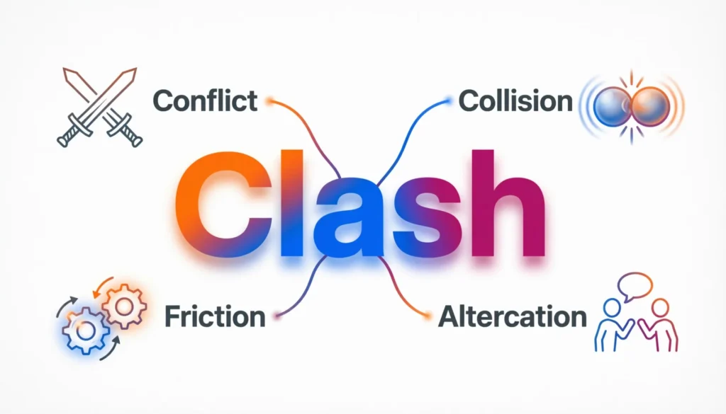Synonyms for Clash