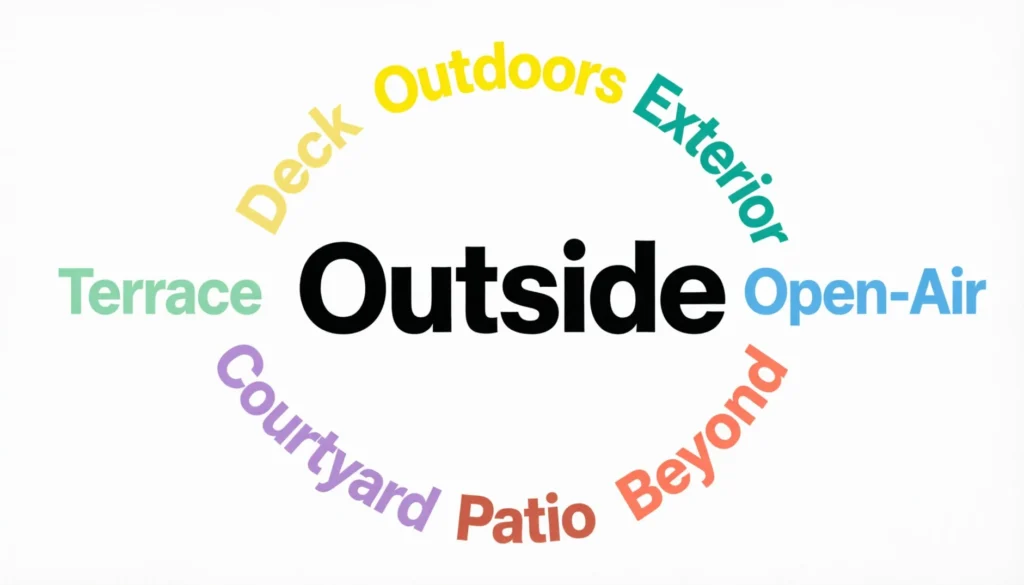 Synonyms for Outside