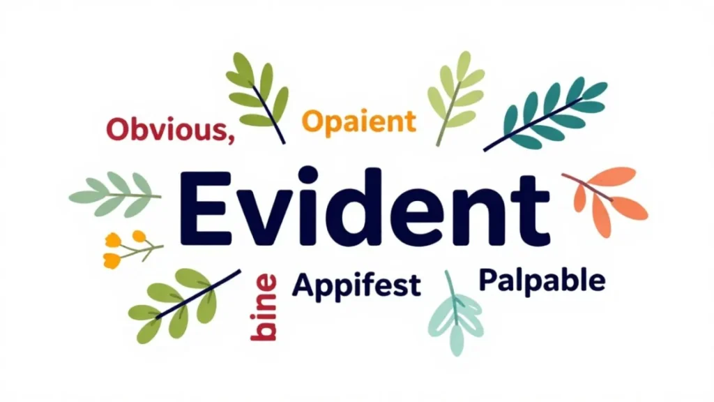Synonyms of Evident