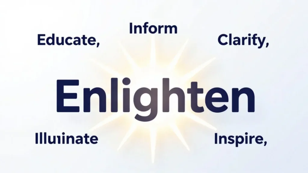 Synonyms for Enlighten