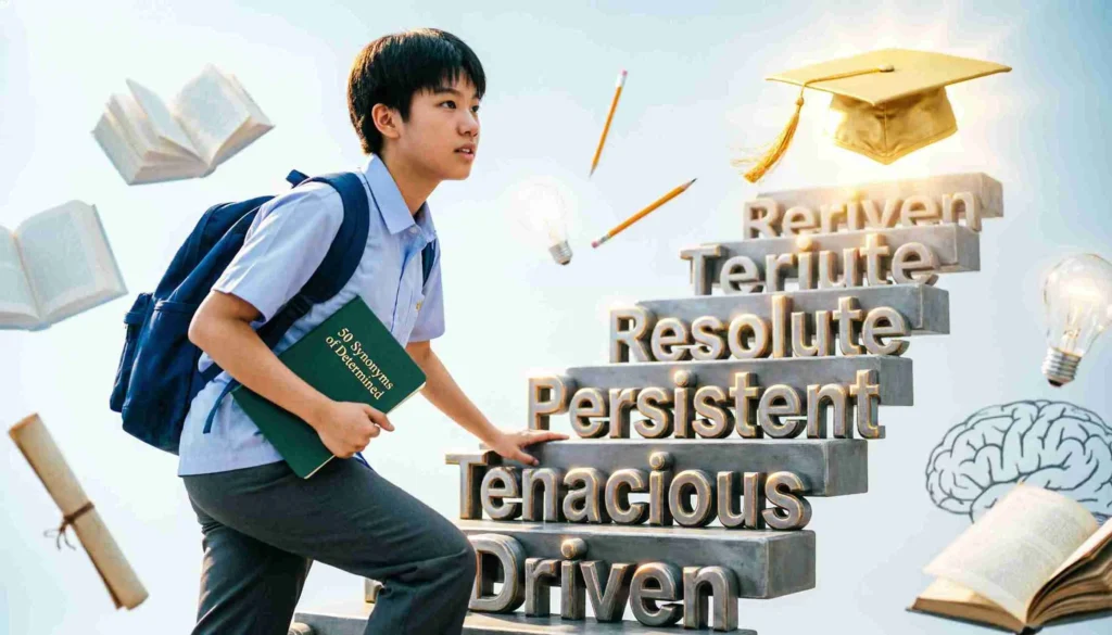 Synonyms for Determined