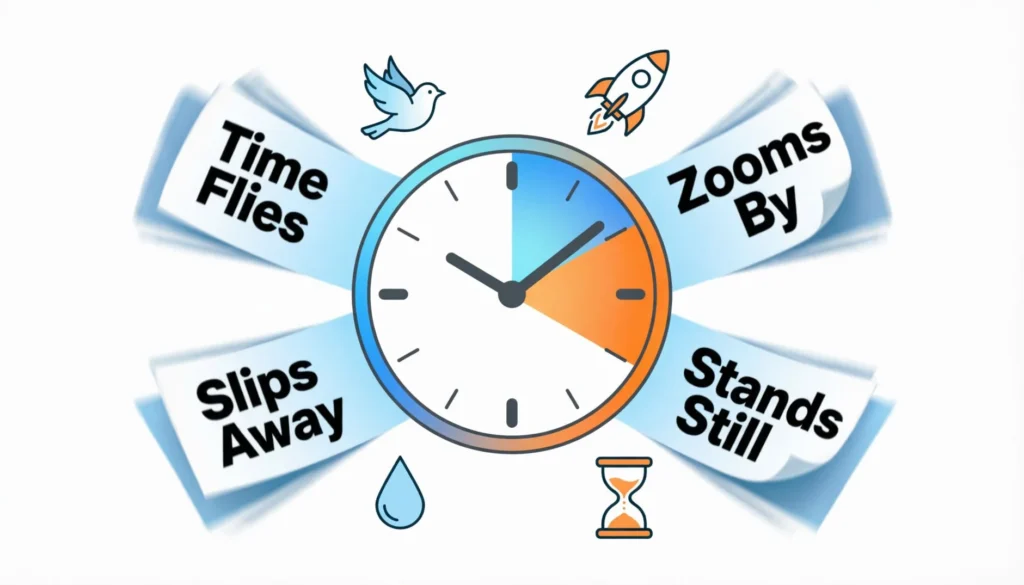 50 Best Synonyms for Time Flies: Time Rushes, Time Slips Away
