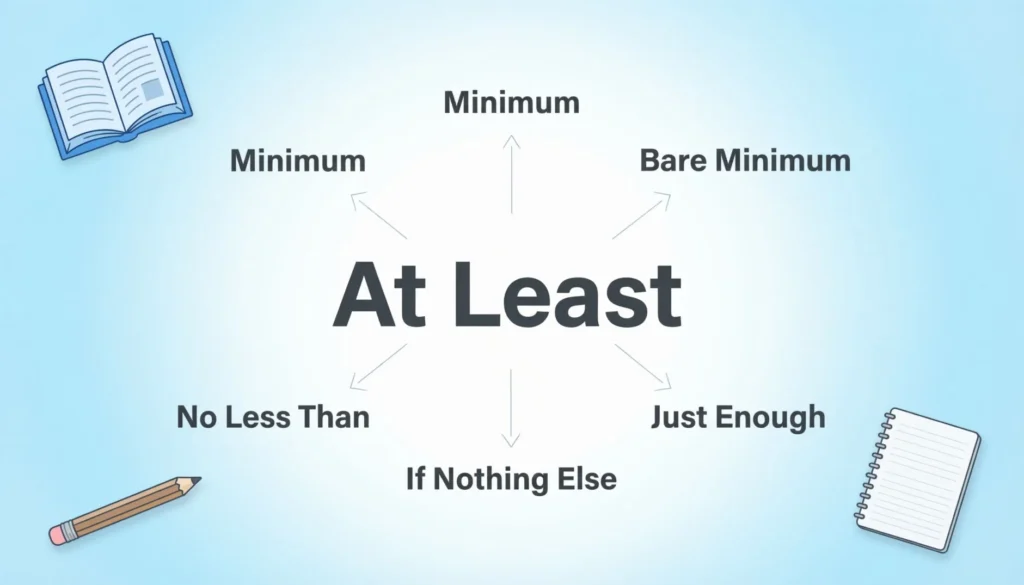 Synonyms of At Least