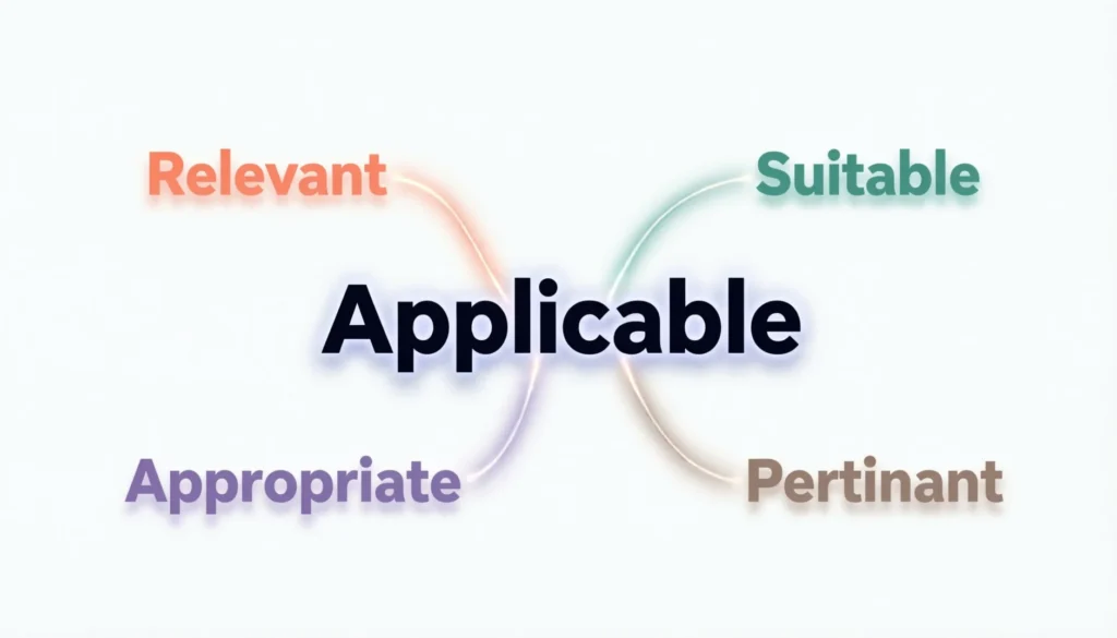 Synonyms for Applicable