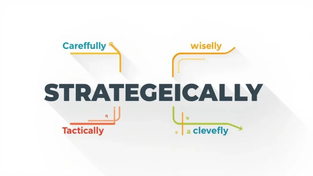 Synonyms of Strategically