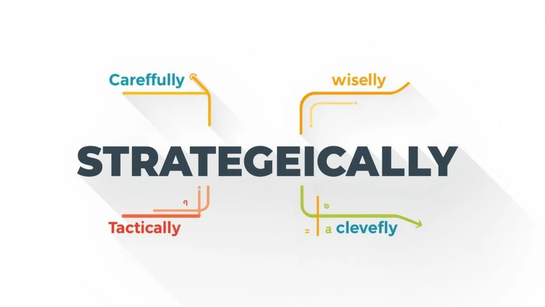 Synonyms of Strategically