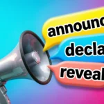 Synonyms for Announce