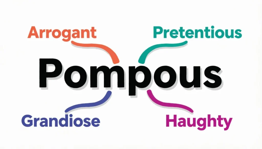 Synonyms of Pompous