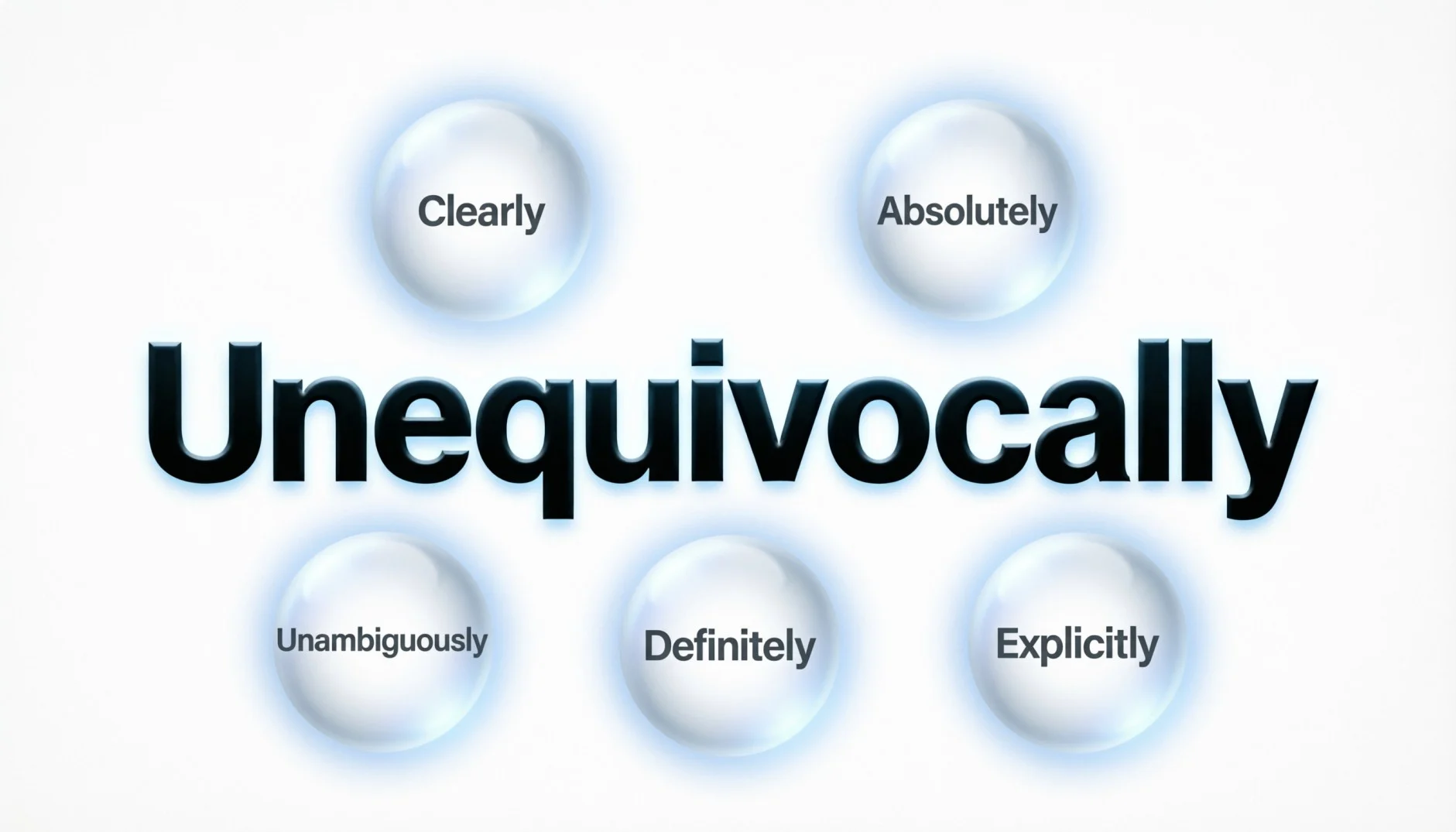 Synonyms of Unequivocally