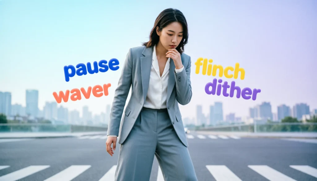 Synonyms for Hesitate