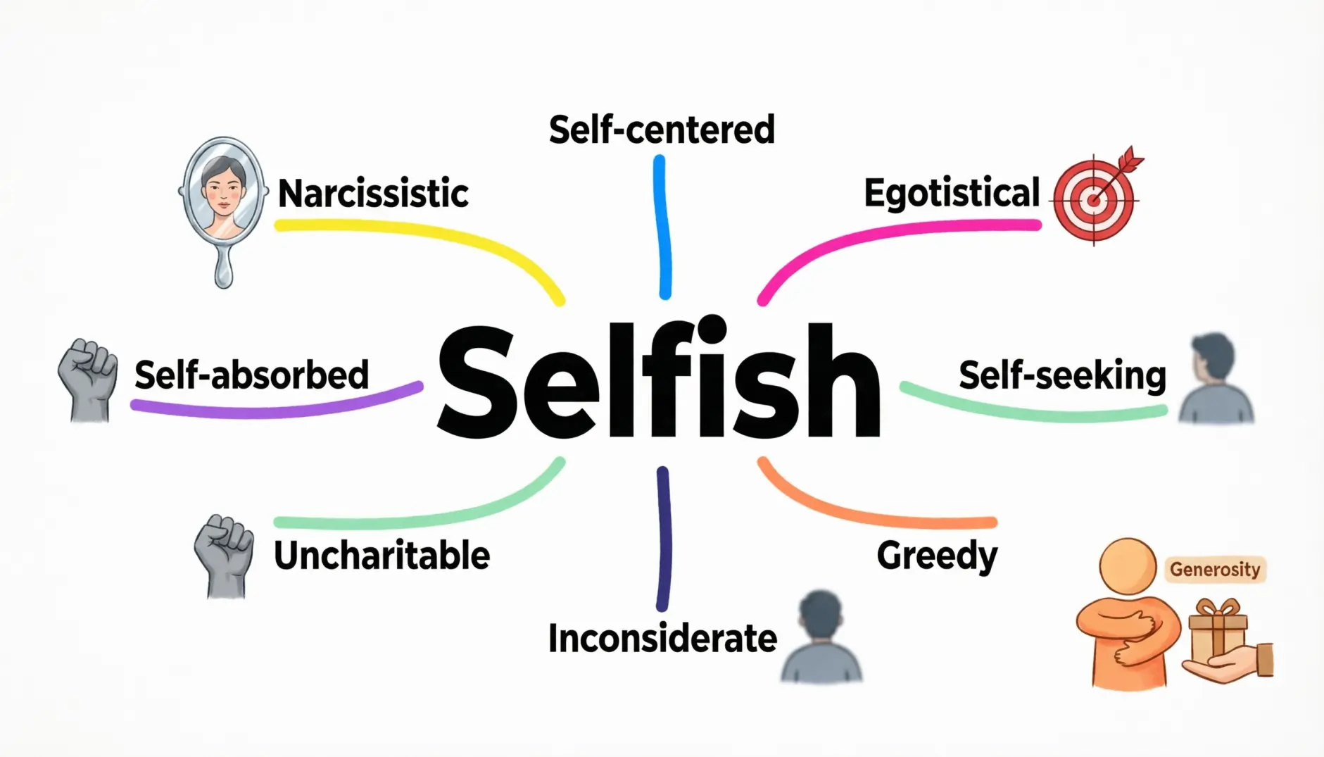 Synonyms of Selfish