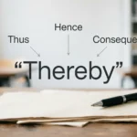 Synonyms of Thereby