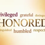 Synonyms for Honored
