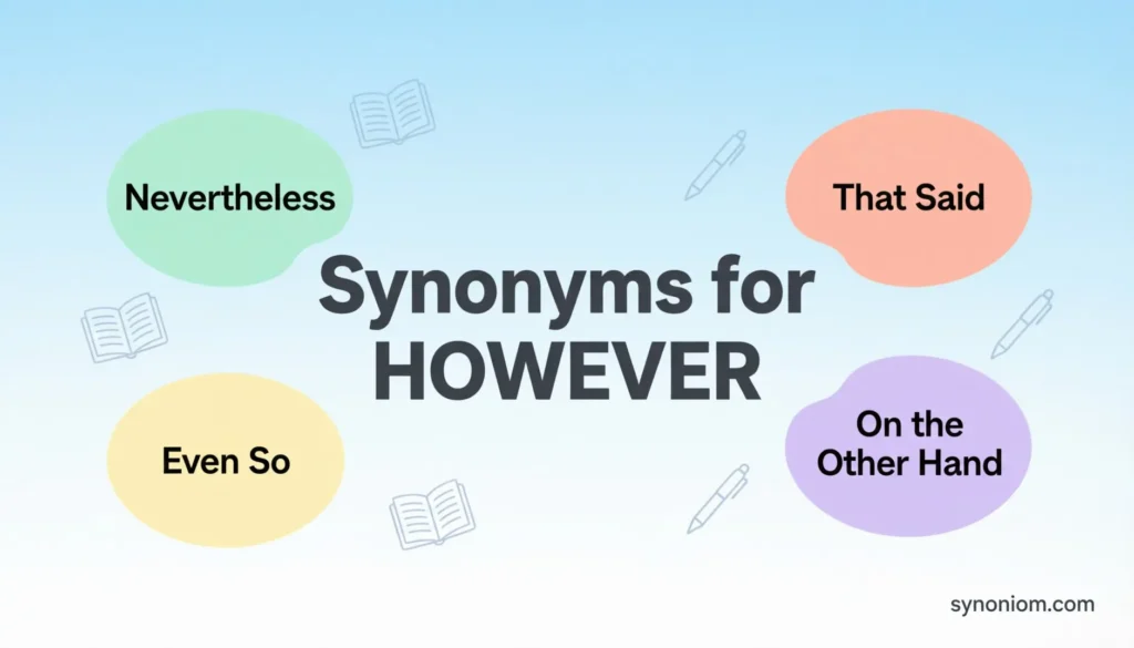 Synonyms for However