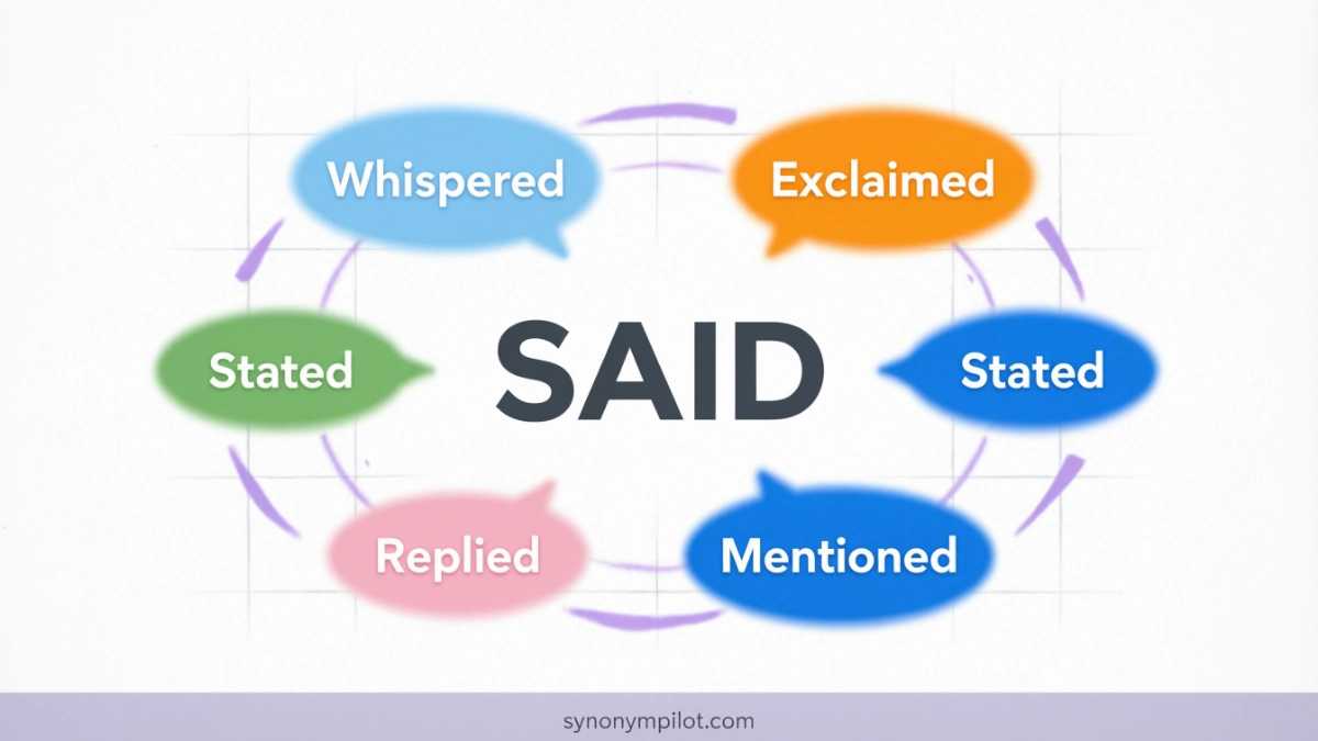 Synonyms for Said